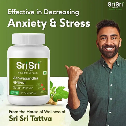 Sri Sri Tattva Ashwagandha Tablets - 60 tabs - Pack of 1