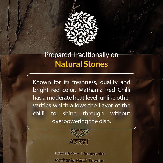 Asavi Stone Grounded Mathania Chilli Powder - 150 gm