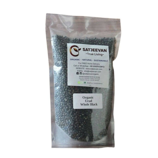 Satjeevan Organic Urad Whole Black - 1000 gm