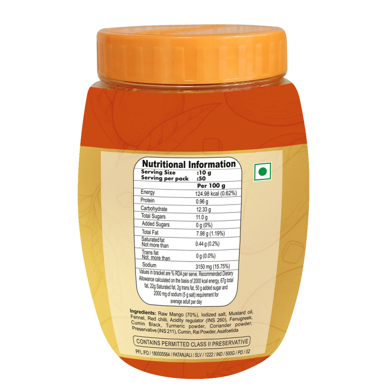Patanjali Mango Pickle - 500 gm