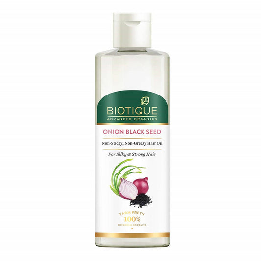 Biotique Advanced Organics Onion Black Seed No-Sticky No-Greasy Hair Oil - 200 ml