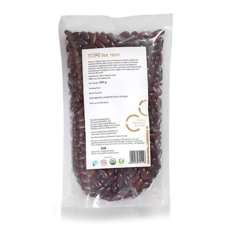 Conscious Food Organic Kidney Beans (Rajma) - 500 gm