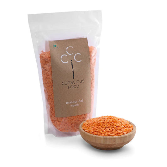 Conscious Food Organic Split Red Lentil (Masoor Dal) - 500 gm
