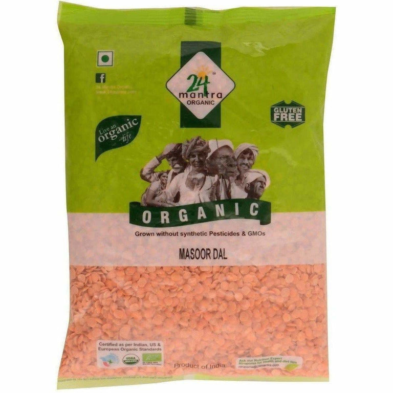 24 Mantra Organic Masoor Dal - 1 kg - Pack of 1