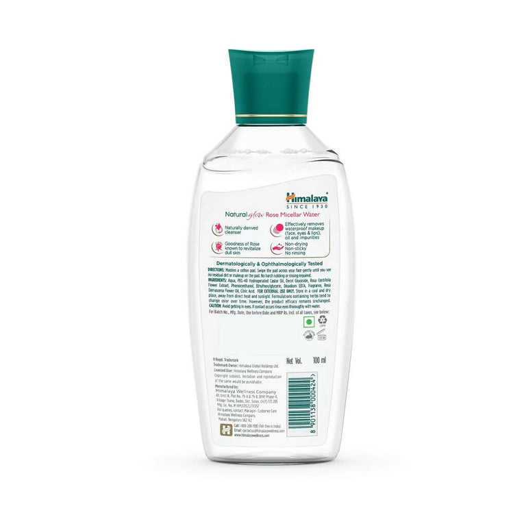 Himalaya Herbals Natural Glow Rose Micellar Water - 100 ml