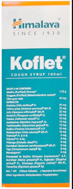 Himalaya Herbals - Koflet Cough Syrup - 100 ml