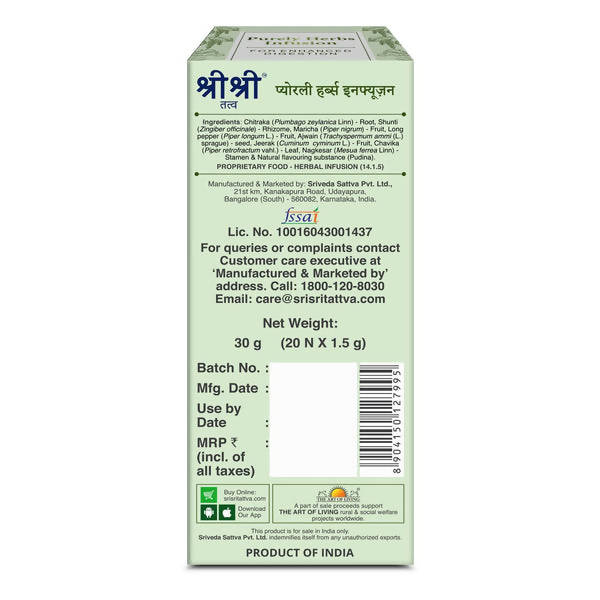 Sri Sri Tattva Purely Herbs Infusion Tea - 20 Tea Bags