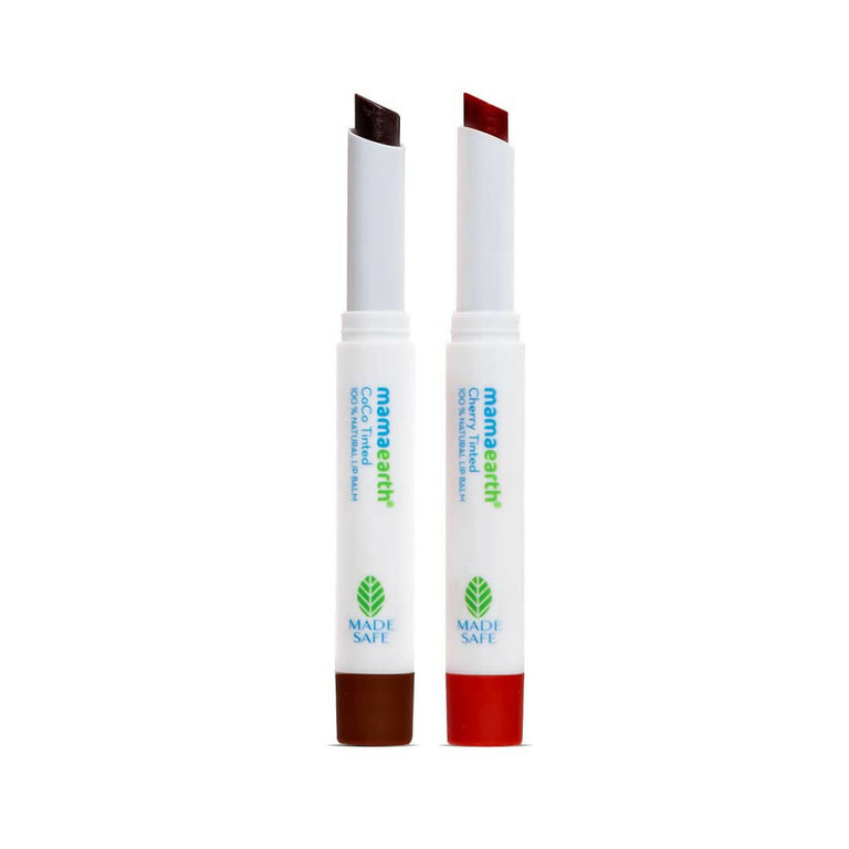 Mamaearth CoCo and Cherry Tinted 100% Natural Lip Balms - Combo