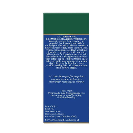 Biotique Advanced Organics Youth Renewal Blue Orchid Anti Ageing Treatment Oil - 30 ml