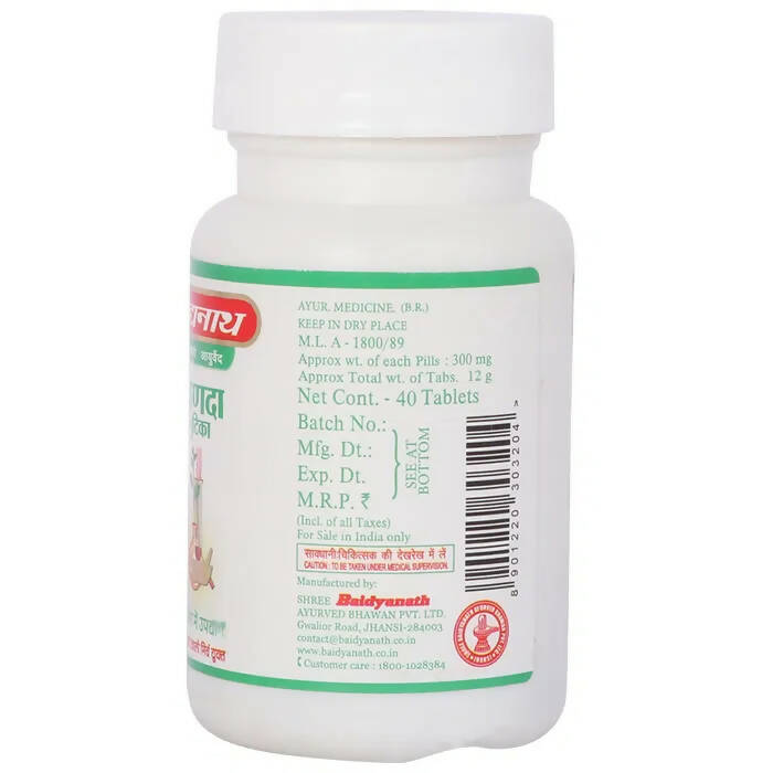 Baidyanath Jhansi Pranda Gutika Tablets - 40 tabs