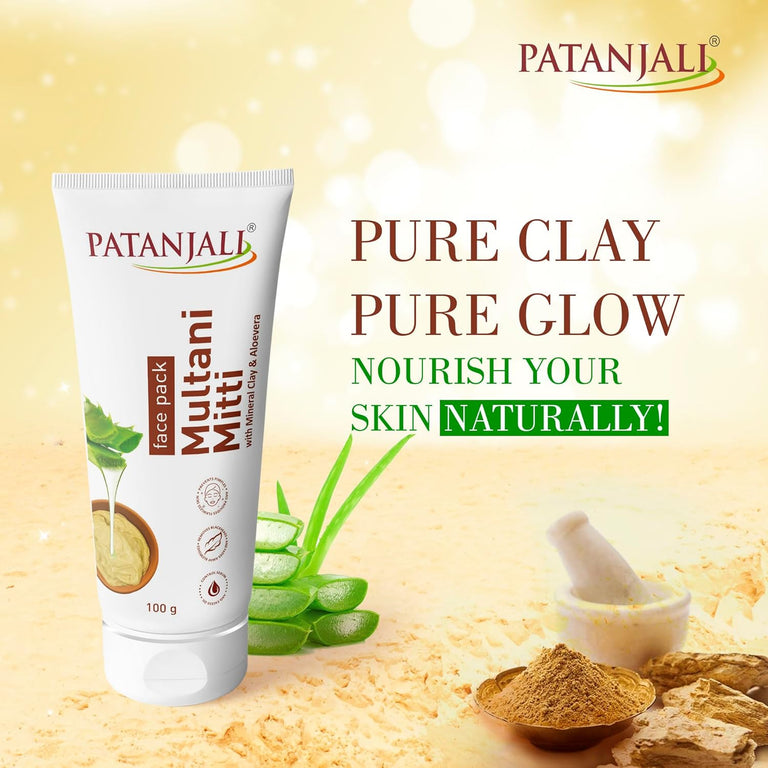 Patanjali Aloevera Multani Mitti Face Pack - 100 gm - Pack of 1