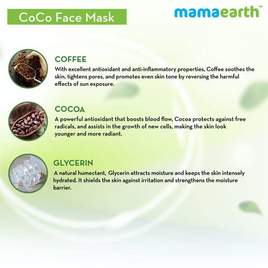 Mamaearth CoCo Face Mask with Coffee & Cocoa for Skin Awakening - 100 gm