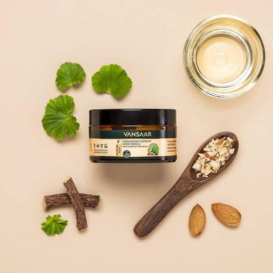 Vansaar Mandukaparni Overnight Repair Formula Cream - 50 gm