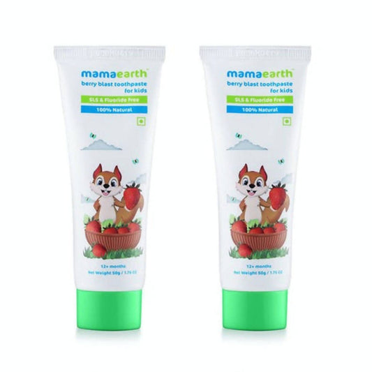 Mamaearth Berry Blast Kids Toothpaste For Promotes Healthy Teeth & Gums, Cleanses Teeth - 50 gm - Pack of 1