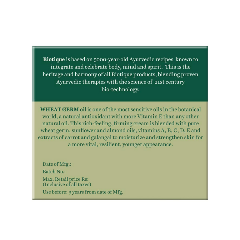 Biotique Firming Face & Body Cream - Bio Wheat Germ - 50 gm