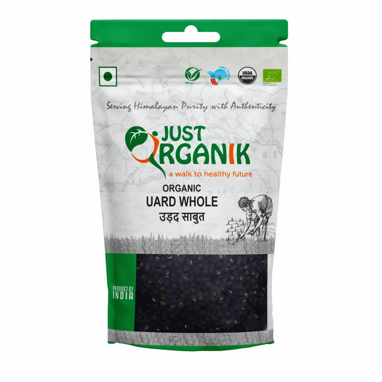 Just Organik Urad Whole (Black Dal) - 500 gm