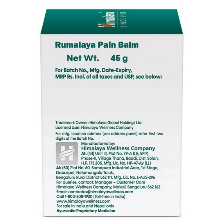 Himalaya Herbals Rumalaya Pain Balm - 45 gm