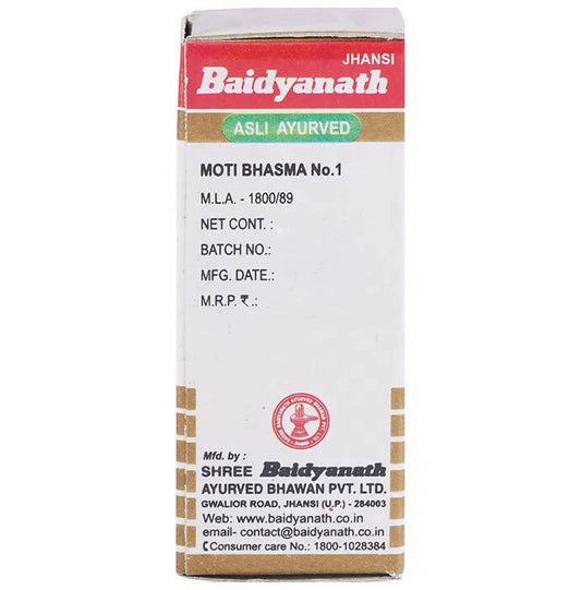 Baidyanath Jhansi Moti Bhasma No.1 - 500 mg