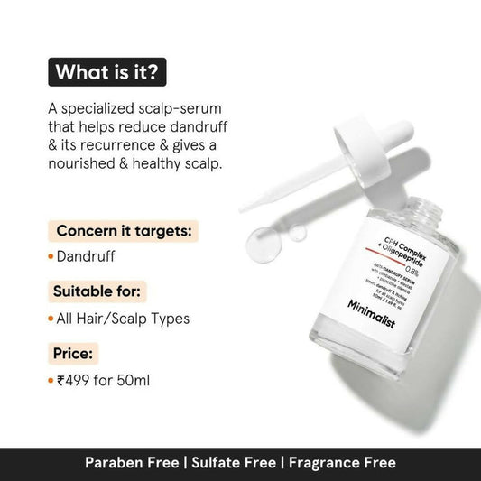 Minimalist CPH Complex + Oligopeptide 0.8% Anti-Dandruff Serum - 50 ml