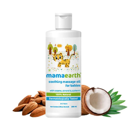 Mamaearth Soothing Massage Oil For Babies With Sesame, Almond & Jojoba Oil - 100 ml