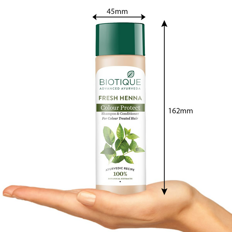 Biotique Fresh Henna Color Protect Shampoo & Conditioner For Color Treated Hair - 190 ml
