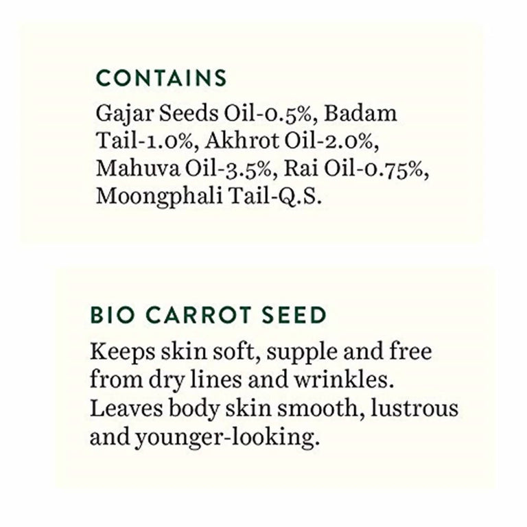 Biotique Advanced Ayurveda Bio Carrot Seed Anti-Aging After-Bath Body Oil - 120 ml