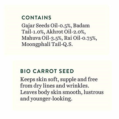 Biotique Advanced Ayurveda Bio Carrot Seed Anti-Aging After-Bath Body Oil - 120 ml