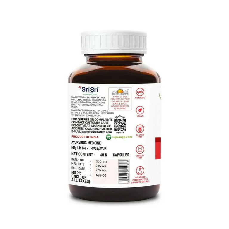 Sri Sri Tattva Supasupp Garlic Oil Capsules - 60 caps