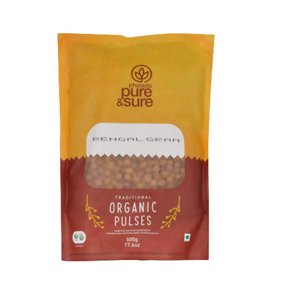 Pure & Sure Bengal Gram Traditional Organic Pulses - 500 gm