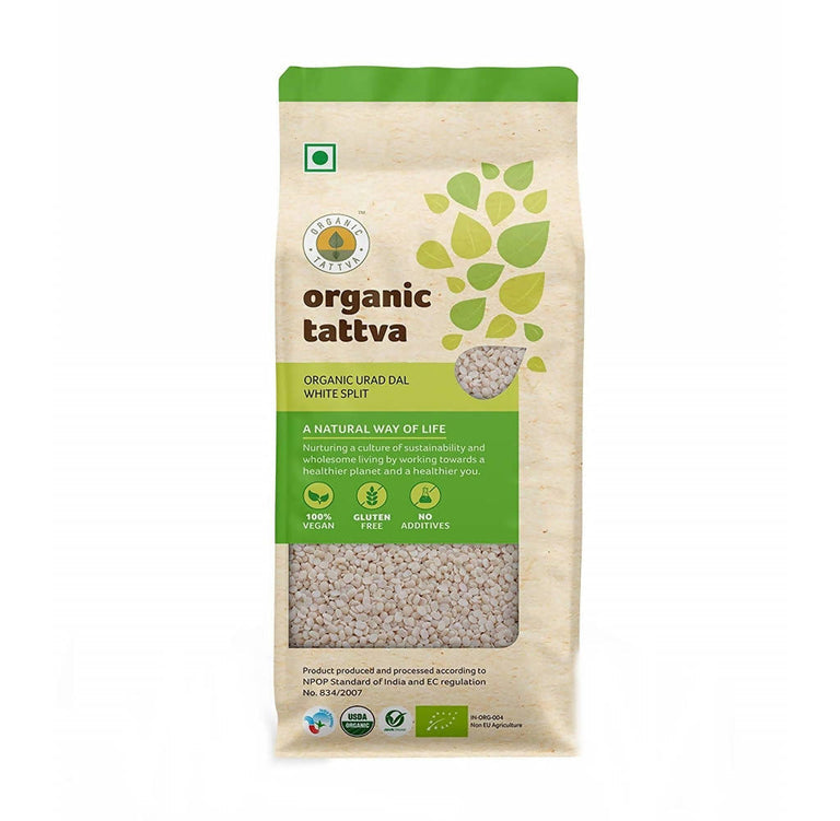 Organic Tattva Urad Dal White Split - 500 gm