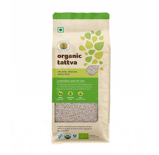 Organic Tattva Urad Dal White Split - 500 gm