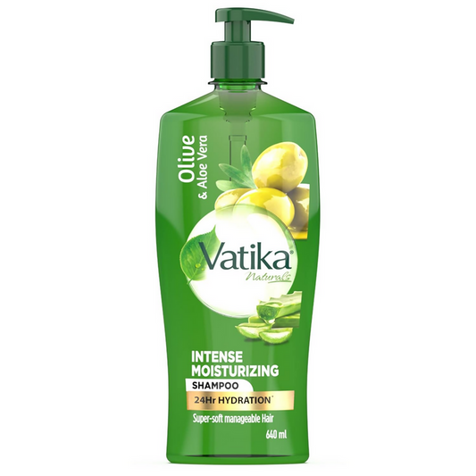 Dabur Vatika Naturals Olive & Aloe Vera Intense Moisturising Shampoo - 640 ml