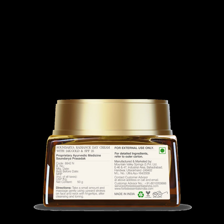 Forest Essentials Soundarya Radiance Cream With 24K Gold & SPF 30 - 15 gm