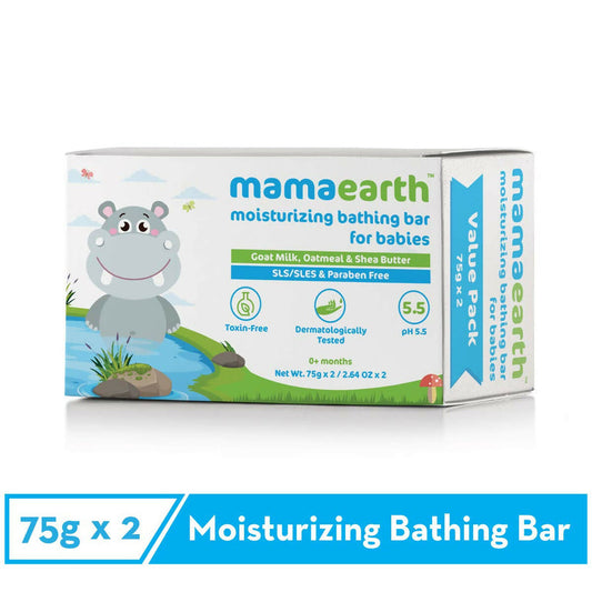 Mamaearth Moisturizing Baby Bathing Soap Bars & Daily Moisturizing Lotion - combo