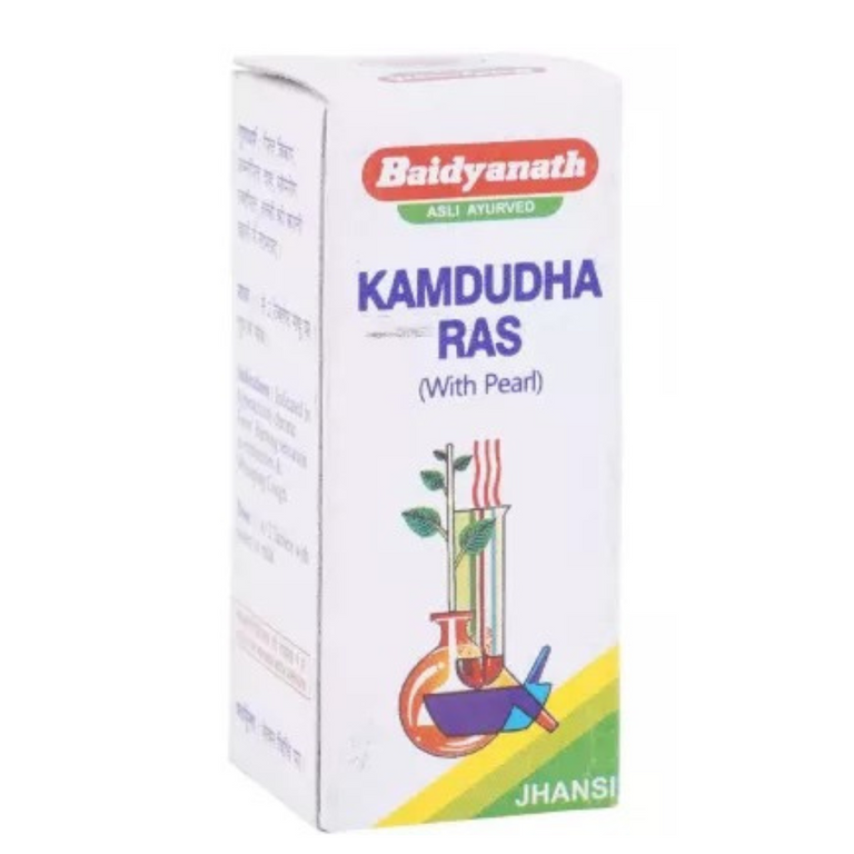 Baidyanath Jhansi Kamdudha Ras (Moti. Yukta) - 10 tabs