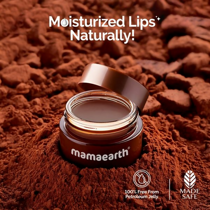 Mamaearth Cocoa Moisture Therapy Lip Balm with Cocoa Butter & Coffee For Dry & Chapped Lips - 15 gm