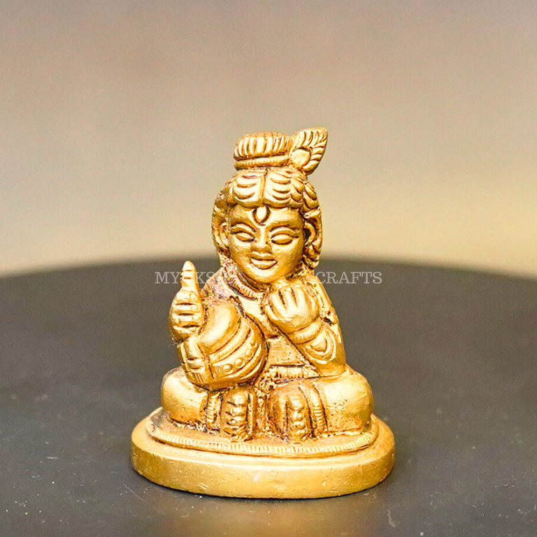 Brass Bala Krishna Idol