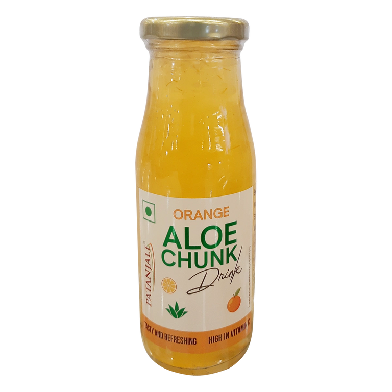 Patanjali Orange Aloe Chunk Drink - 200 ml