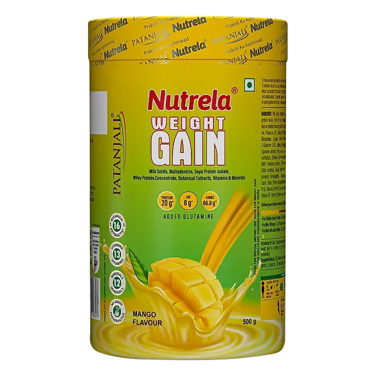 Patanjali Nutrela Weight Gain - Mango Flavour - 500 gm
