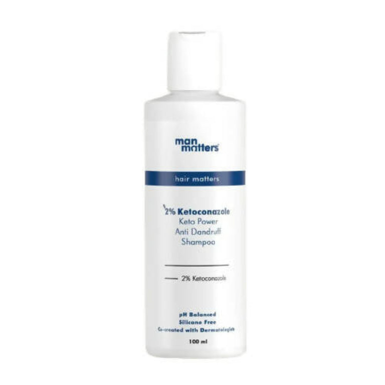 Man Matters 2% Ketoconazole Anti Dandruff Shampoo, Cruelty Free, Vegan, No Side Effects - 100 ml - Pack of 1