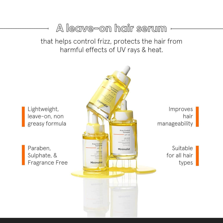 Minimalist Frizz Control Complex SPF 30 Hair Serum - 50 ml