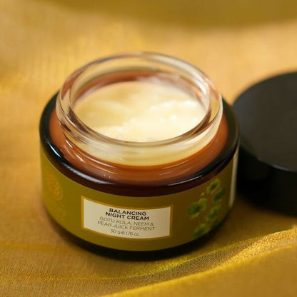 Forest Essentials Balancing Night Cream with Gotu Kola, Neem & Pear Juice Ferment - 50 gm