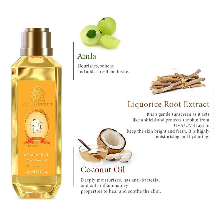 Forest Essentials Dasapushpadi Head Massage Oil - 200 ml