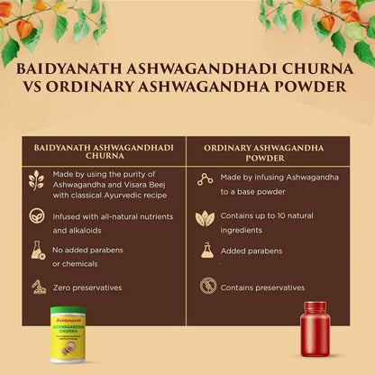 Baidyanath Ashwagandha Churna - Pack of 1 - 100 gm