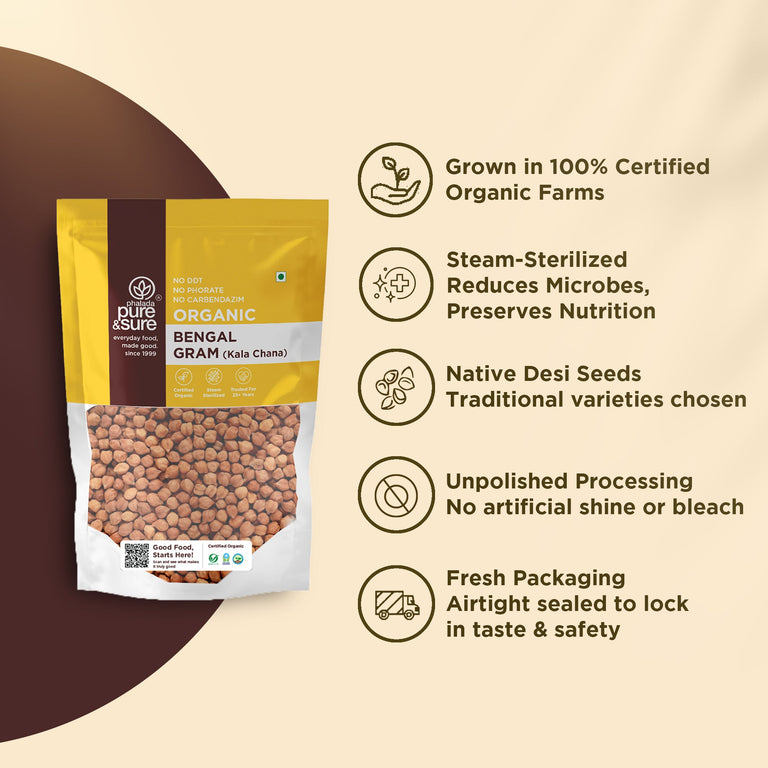 Pure & Sure Organic Bengal Gram - 500 gm