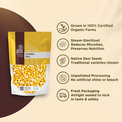 Pure & Sure Organic Chana Dal - 500 gm