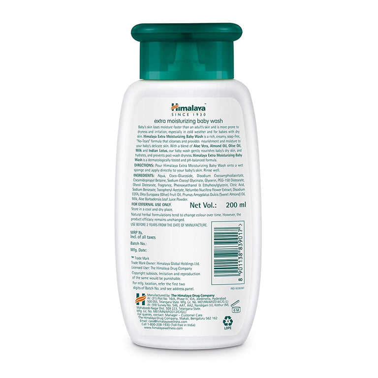Himalaya Extra Moisturizing Baby Wash - 200 ml