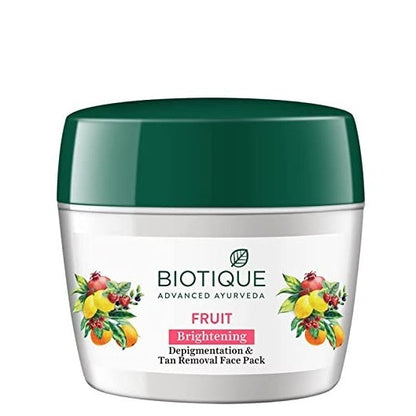Biotique Advanced Ayurveda Fruit Brightening Depigmentation & Tan Removal Face Pack - 50 gm