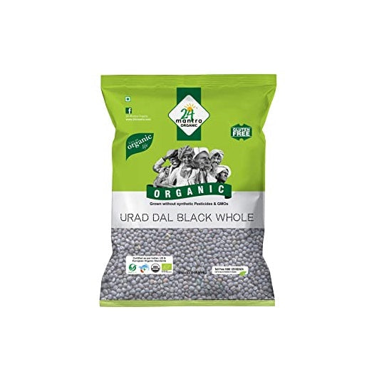 24 Mantra Organic Black Urad Whole - 500 gm