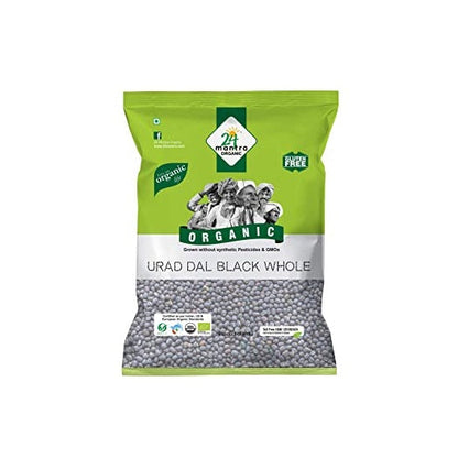 24 Mantra Organic Black Urad Whole - 500 gm